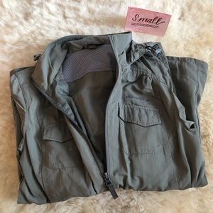 Army Green Eddie Bauer Raincoat